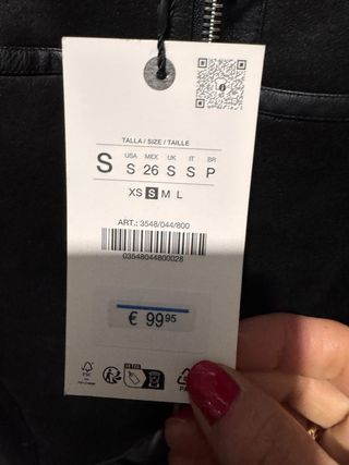 Abrigo doble faz Zara Talla S