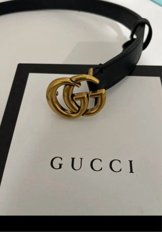 Cintura Gucci Donna Nera Oro