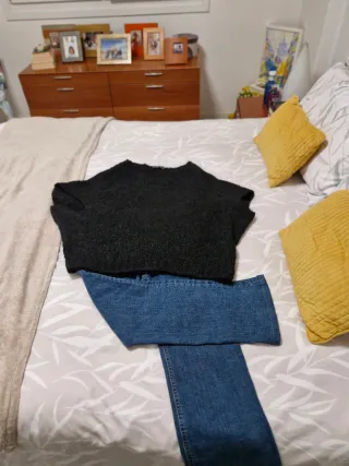 Jersey Zara Negro Talla M Manga Corta