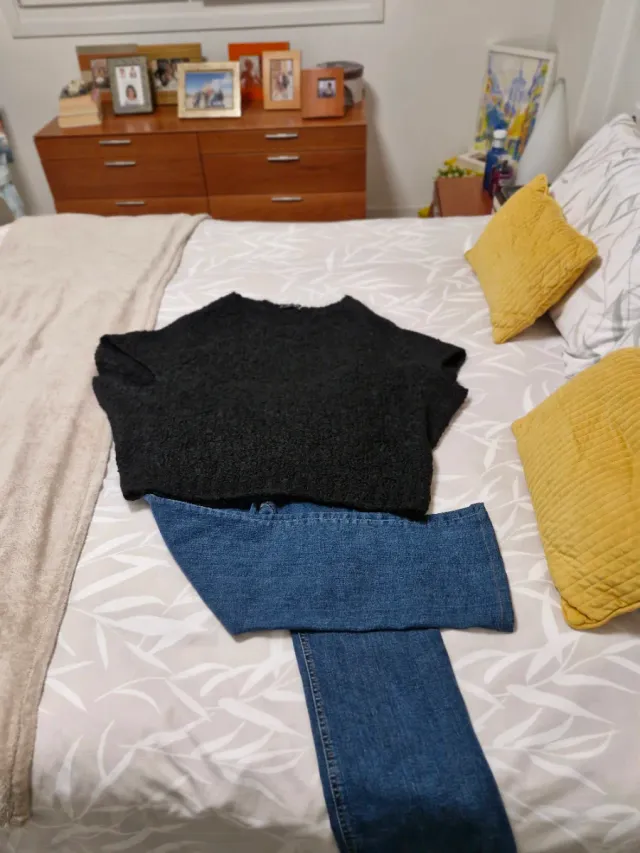 Jersey Zara Negro Talla M Manga Corta