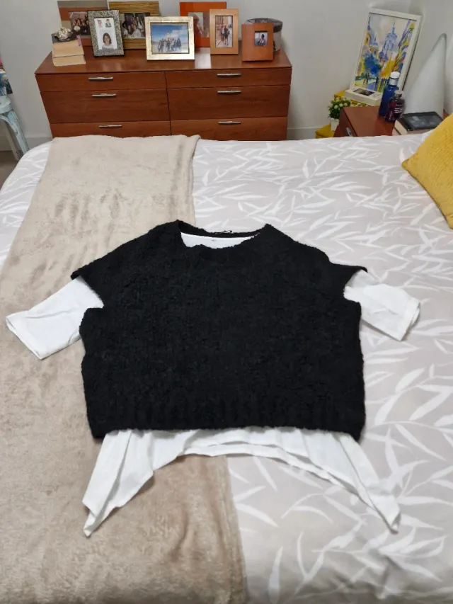 Jersey Zara Negro Talla M Manga Corta