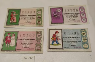 Lotería Nacional Décimos 1969