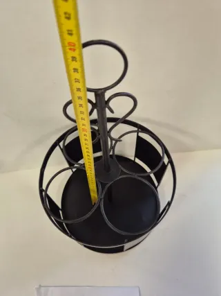 Botellero forja negro Item 23x2x40cm