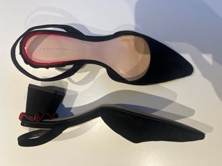 Zapato Zara Negro Destalonado Talla 39