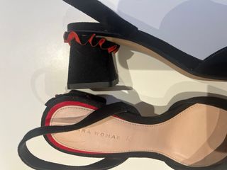 Zapato Zara Negro Destalonado Talla 39