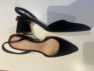Zapato Zara Negro Destalonado Talla 39