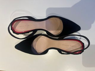 Zapato Zara Negro Destalonado Talla 39