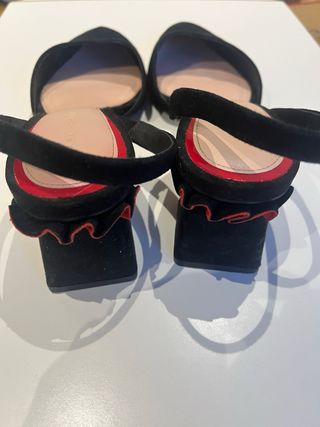 Zapato Zara Negro Destalonado Talla 39