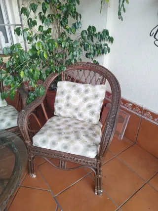 Muebles de ratán y bambú para pintar o barniz
