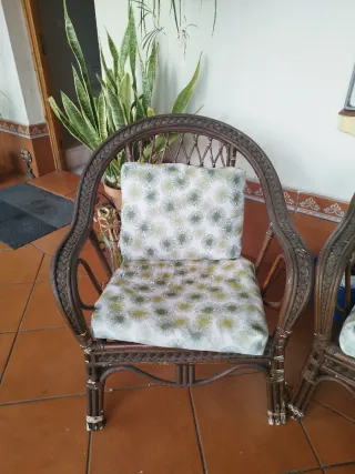 Muebles de ratán y bambú para pintar o barniz