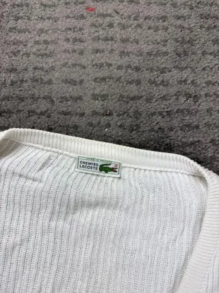 ¡¡OFERTA!! Talla XL Cardigan Lacoste Blanco