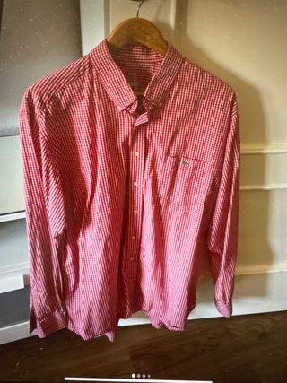 Camisa Lacoste Caballero Roja Talla L