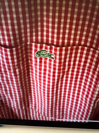 Camisa Lacoste Caballero Roja Talla L