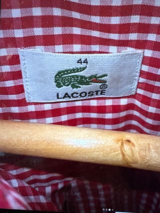 Camisa Lacoste Caballero Roja Talla L