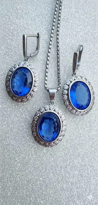 Set Gioielli Argento 925 Collana Orecchini