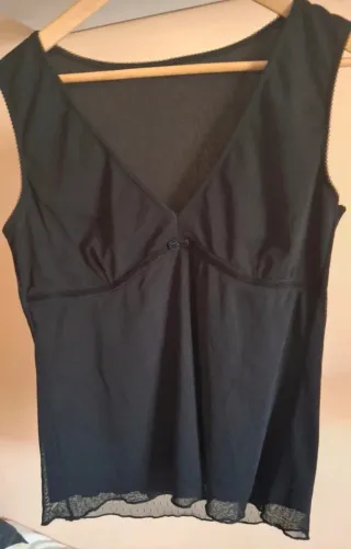 Lote 2 tops. Top Zara Animal Print Marrón y Negro