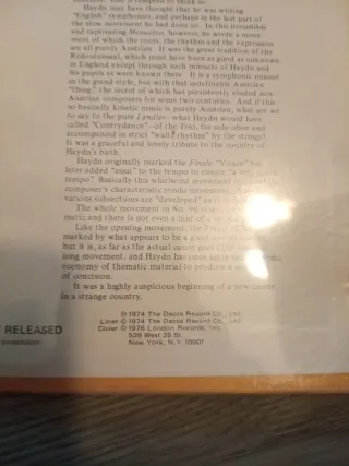 Vinilo Haydn: Sinfonías 95 y 96