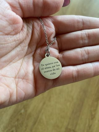 Collar Dellafuente Te quiero con el alma plateado