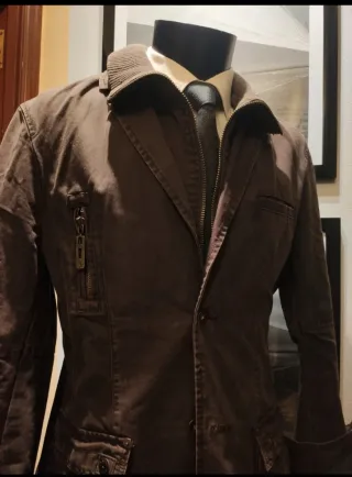 Blazer doble cuello marrón