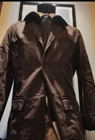 Blazer doble cuello marrón