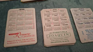 Calendario de bolsillo antiguos