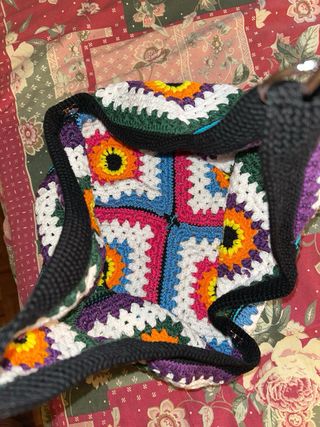 Borsa uncinetto granny square fatta a mano