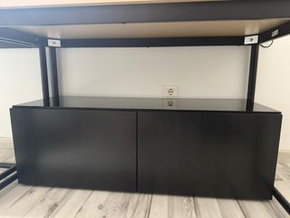 Mueble bajo almacenamiento negro