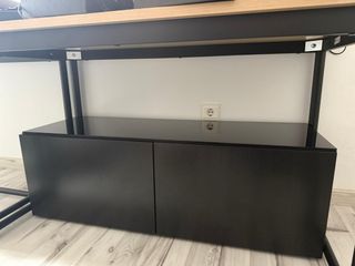Mueble bajo almacenamiento negro