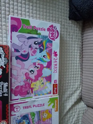 Lote 3 Puzzles Infantiles: My Little Pony, Dora, M