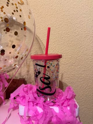 Vaso de Vidrio con Tapa de Bambú