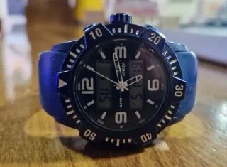 Reloj Marea Azul y Plateado