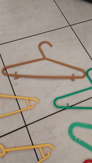 Set 6 Appendini Plastica Vintage Colorati