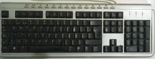 Teclado Ordenador Plata y Negro Funciona perfecto