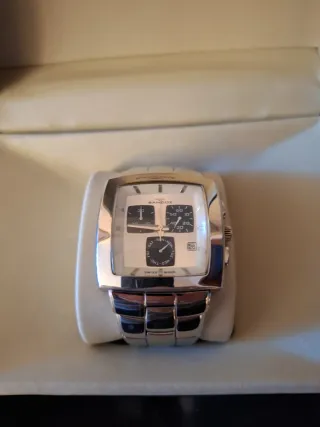 Reloj Sandoz Hombre Caja y Brazalete Plateado