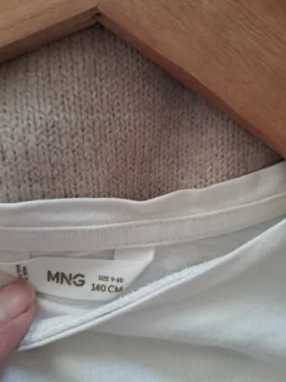 Camiseta niña manga corta blanca