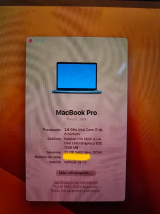 MacBook Pro 15 2018 32GB RAM