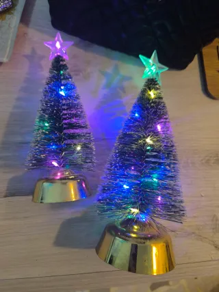2 Mini Alberi Natale LED
