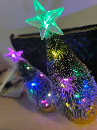 2 Mini Alberi Natale LED