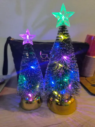 2 Mini Alberi Natale LED