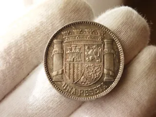 Moneda Plata 1 peseta 1933 República española