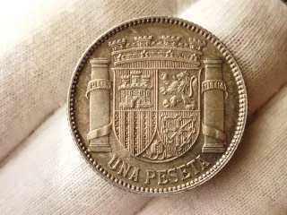 Moneda Plata 1 peseta 1933 República española