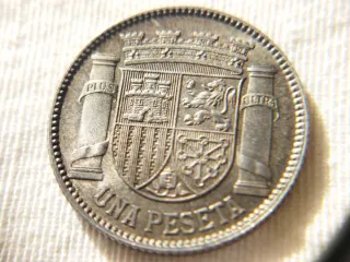 Moneda Plata 1 peseta 1933 República española