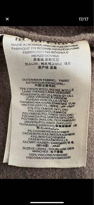 Abrigo Burberry Talla 40 Marrón