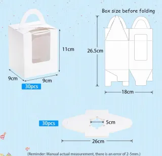 24 Cajas para Cupcakes Individuales