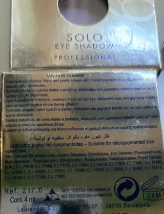 SOLO sombra ojos Stage Line EYE SHADOW