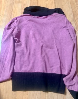 Cárdigan Banned rosa y negro con bordado