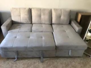 ¡CHOLLO! Sofá Cama Chaiselongue + Arcón