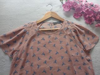 Blusa pajaritos rosa talla M