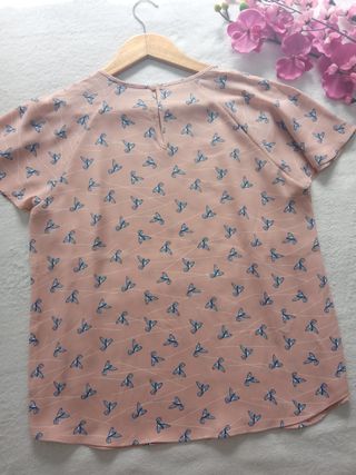Blusa pajaritos rosa talla M