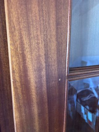 Puerta madera y cristal izquierda